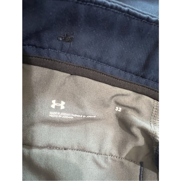 Under Armour Navy Blue Flat Front Shorts - Picture 3 of 3